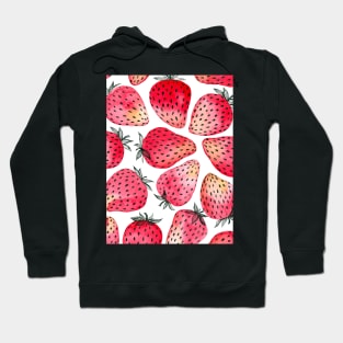 Strawberries watercolor and ink Hoodie